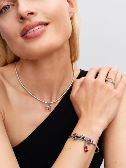 Charm Pandora Marvel, Spider-Man, Pendente Ragno Argento Sterling 925