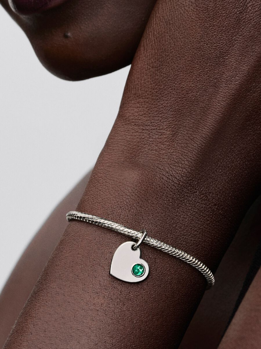 Charm Pandora Cuore con Pietra Azzura Marzo Argento Sterling 925 794295C03