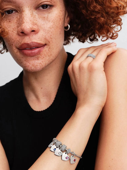 Charm Pandora Pendente Cuore con Pietra Viola Febbraio Argento Sterling 925 794295C02