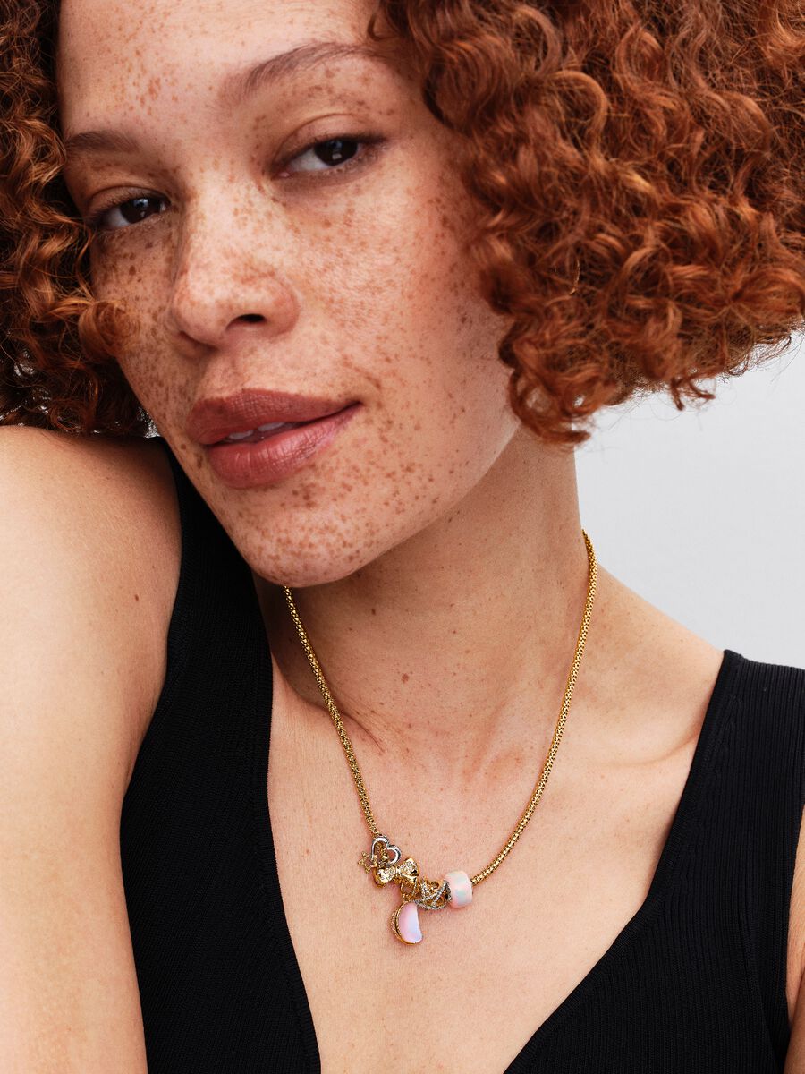 Charm Pandora Pendente Luna Crescente Luminosa Placcatura in Oro 14k 764275C01