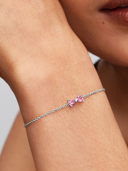 Bracciale Pandora Fiocco Luminoso Rosa Argento Sterling 925