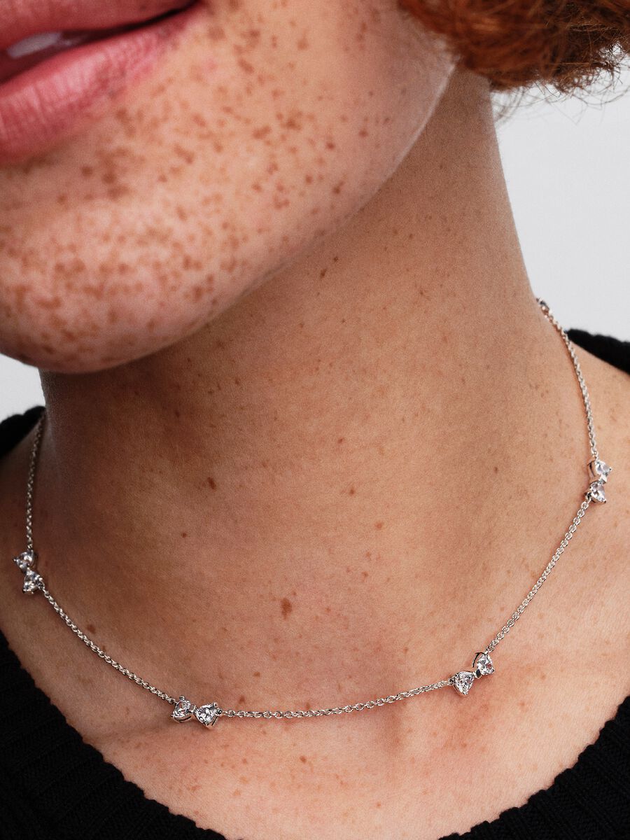 Collana Pandora con Fiocchi Luminosi Argento Sterling 925