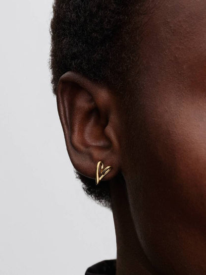 Pandora Dark Pink Crystal Hoop Earrings 925 Sterling Silver 293851C02