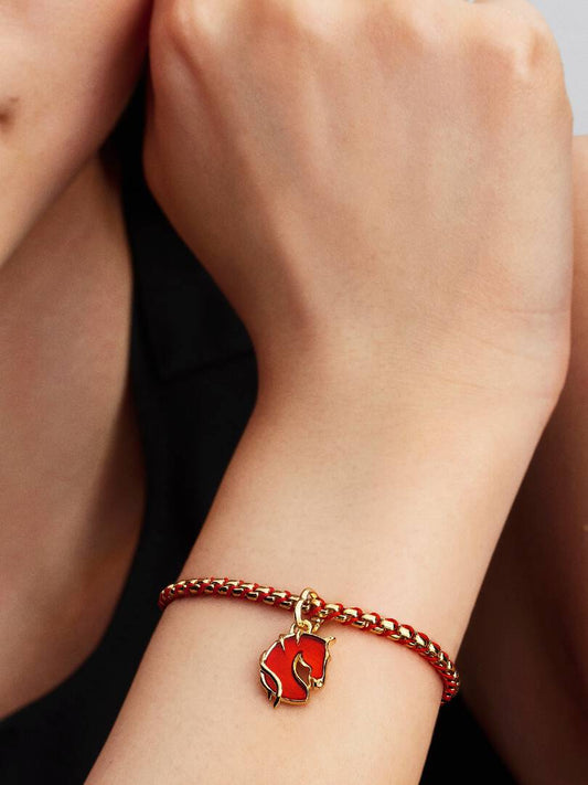 Charm Pandora Pendente Cavallo Vetro di Murano Rosso 764431C01