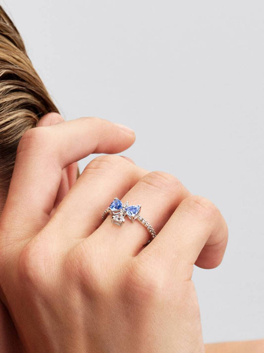 Anello Pandora Bridgerton, Anello Fiocco Azzurro 194337C01