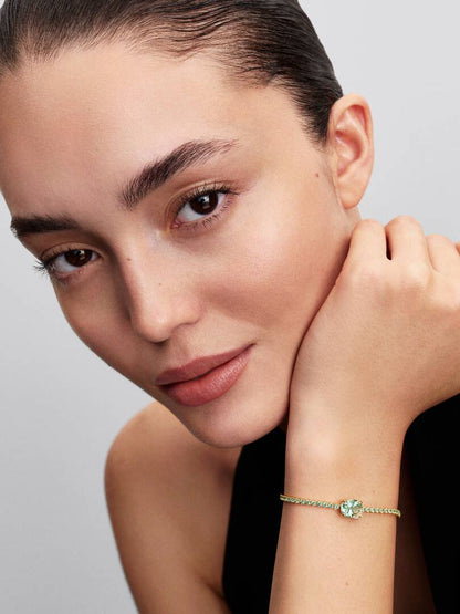 Bracciale Pandora Bridgerton, Tennis regolabile con Cristalli Verdi e Farfalla 564402C01