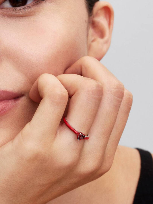 Anello Pandora Rosso Chakra Heart Pandora ME 193088C05