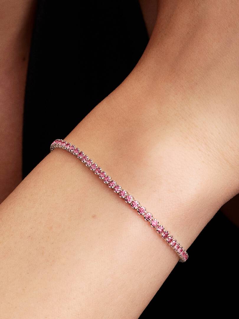 Bracciale Pandora Tennis con Pietre Rosa Piccole 593927C02