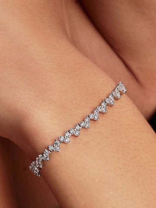 Bracciale Pandora Cuori con Tre Pietre 594390C01