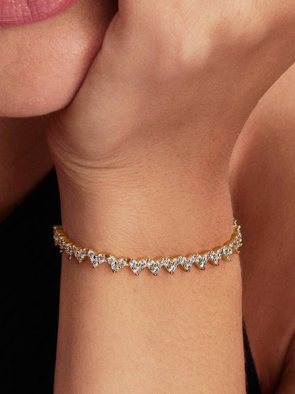 Pandora Tennis Bracelet Yellow Crystals 14k Gold Plating 561469C03
