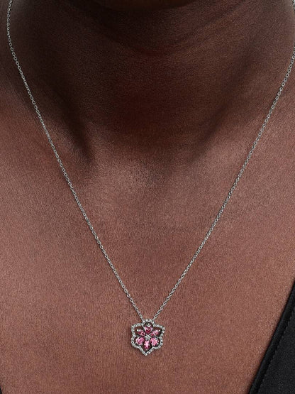 Collana Pandora Herbarium Fiore Rosa 394576C01