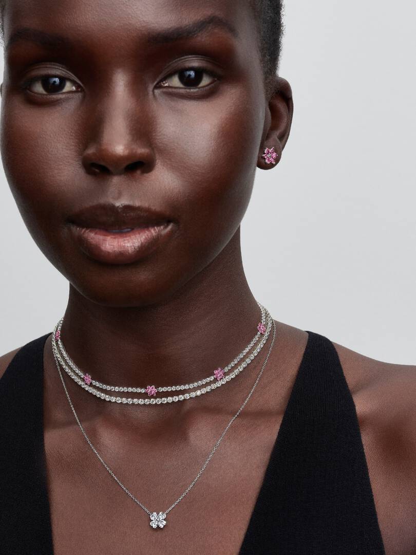 Collana Pandora Choker Fiori Rosa 394561C01