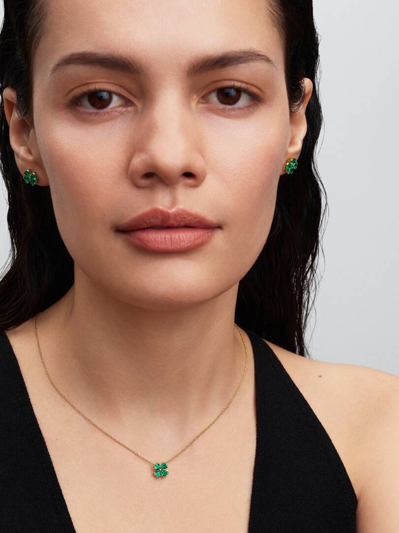 Collana Pandora Quadrifoglio Verde 364502C01