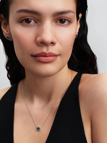 Collana Pandora Luce Rettangolo Verde 394503C01