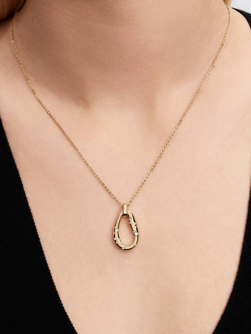 Collana Pandora Ovale Linea Sinuosa con Pietre Luminose 364666C01