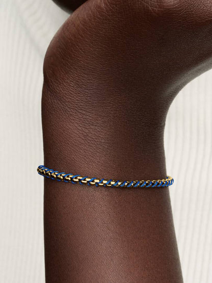 Bracciale Pandora Intreccio Tessuto Blu 563816C02