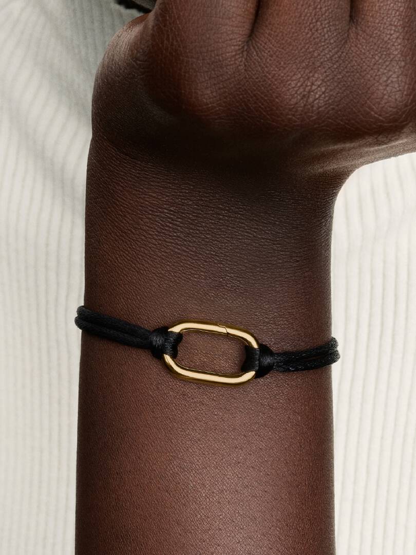 Bracciale Pandora Regolabile Cordino Nero con Link Apribile Pandora ME 564680C01