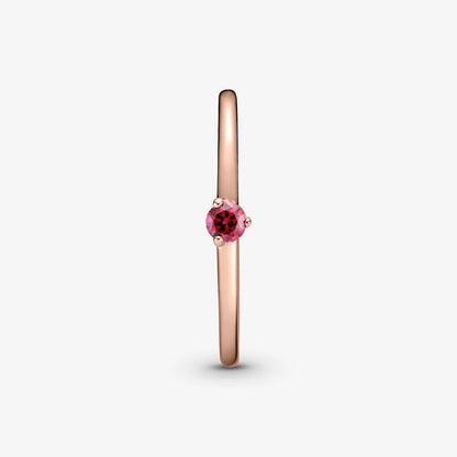 Pandora Ring with Red Solitaire 189259C01