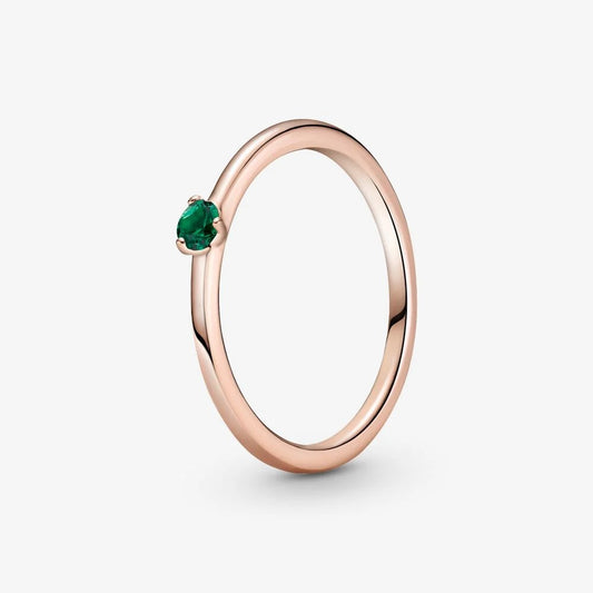 Anello Pandora con Solitario Verde 189259C05