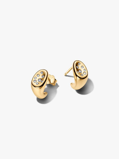 Orecchini Pandora Goccia Sinuosa con Pietre Luminose 264661C01