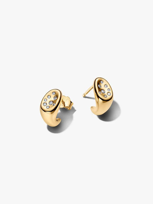 Orecchini Pandora Goccia Sinuosa con Pietre Luminose 264661C01