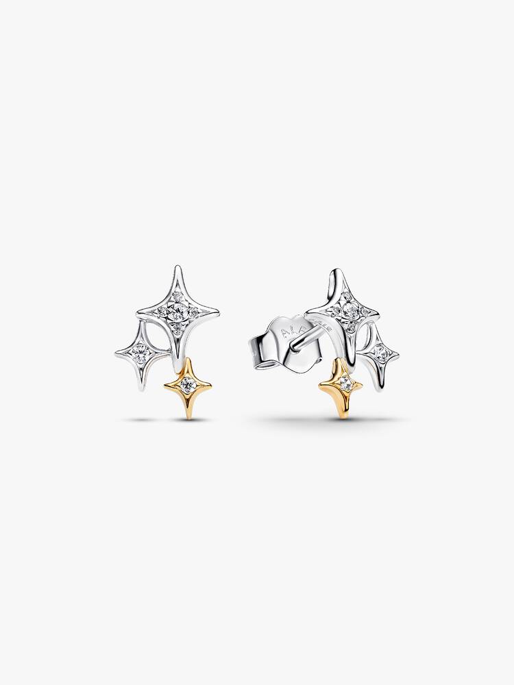 Orecchini Pandora Tre Stelline Argento Sterling 925 265050C01