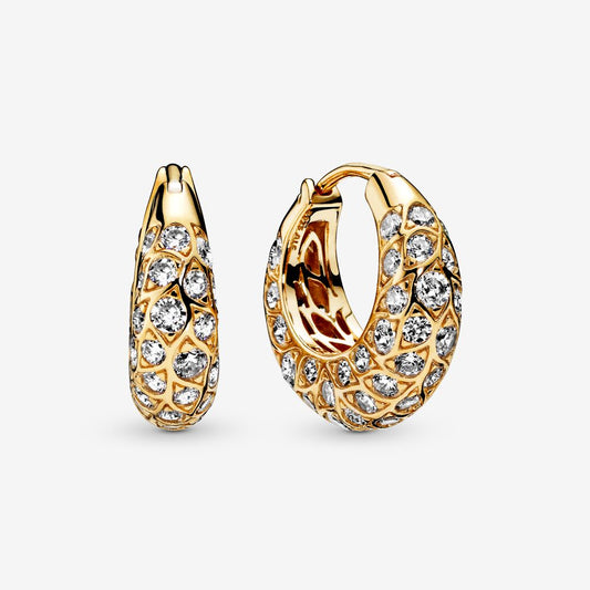 Pandora Sparkling Motif Hoop Earrings 268745C01