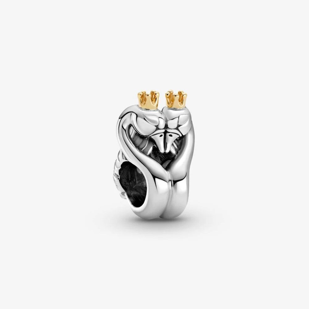 Charm Pandora Cigni e Cuore Bicolore 799315C00