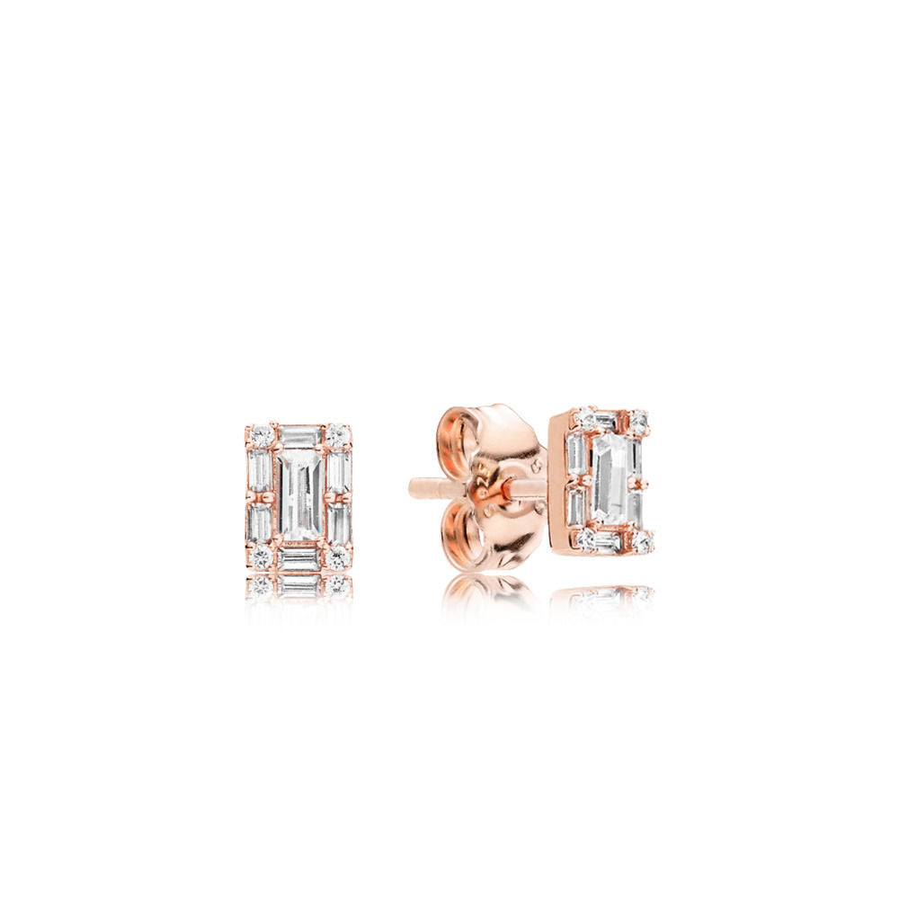 Orecchini Pandora a lobo ghiaccio splendente 287567CZ