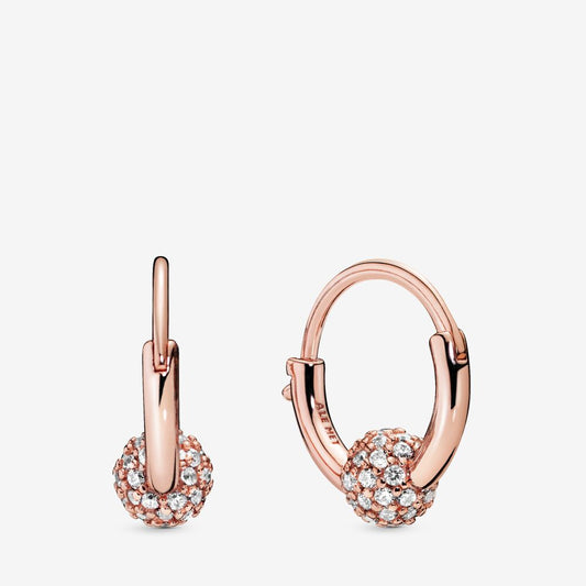 Pandora Luminous Spheres and Pavé Hoop Earrings 288294CZ