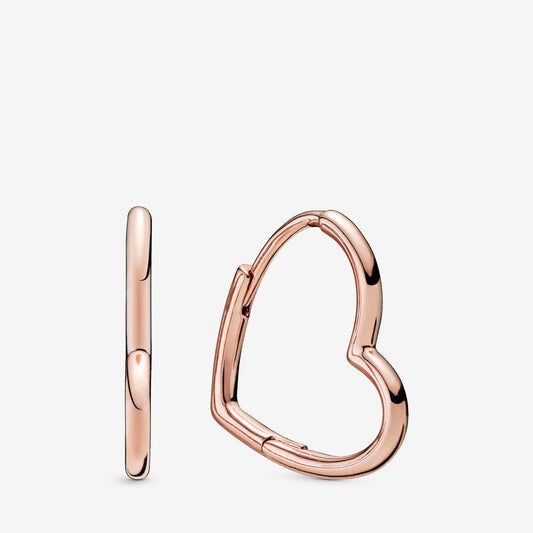 Pandora Asymmetric Hearts Hoop Earrings 288307