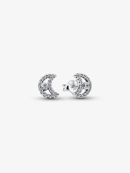 Pandora Dark Pink Crystal Hoop Earrings 925 Sterling Silver 293851C02