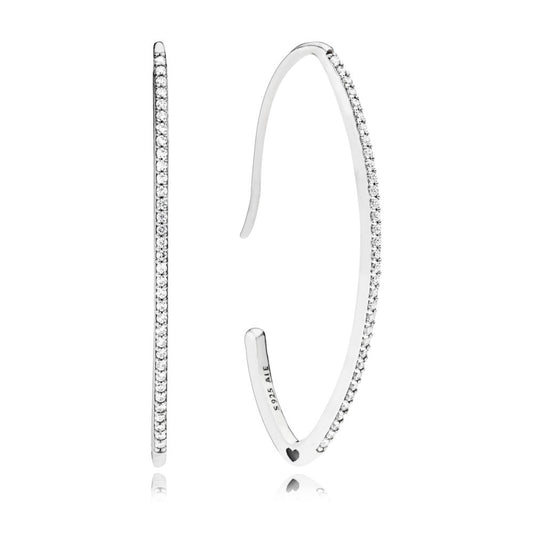 Orecchini Pandora a cerchio ovale scintillante 297691CZ