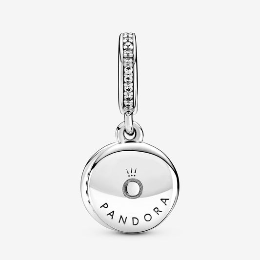 Pandora Double Dangle Charm with Sparkling Green Disc 799186C02