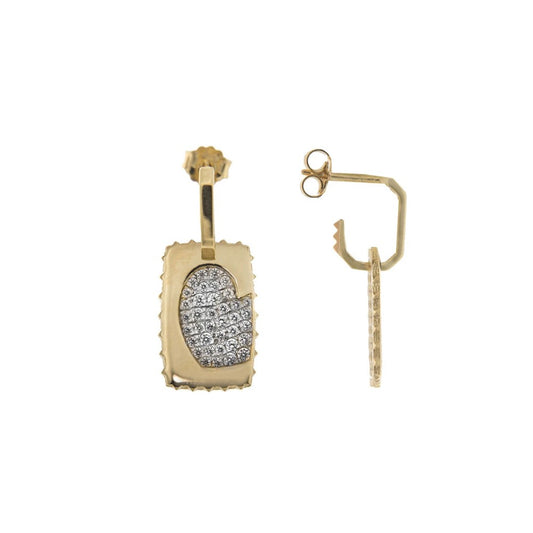 Mono Orecchino Rue Des Mille Medaglia Cuore ORZ-009RTCUORH-MNG