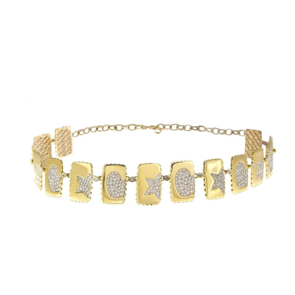 Girocollo Rue Des Mille Medaglie Luxury Cuori e Stelle GRZ-009 RT LUX