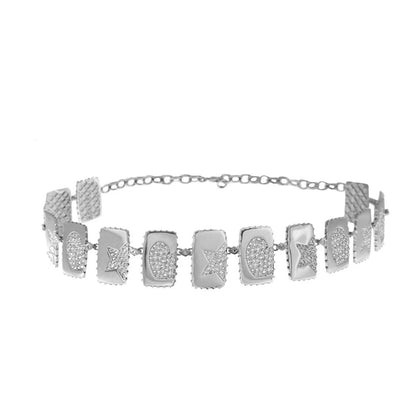 Girocollo Rue Des Mille Medaglie Luxury Cuori e Stelle GRZ-009 RT LUX