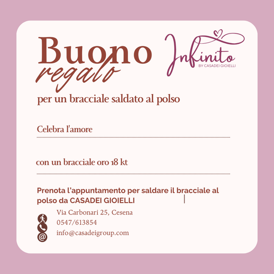 Bracciale Infinito oro 18 kt
