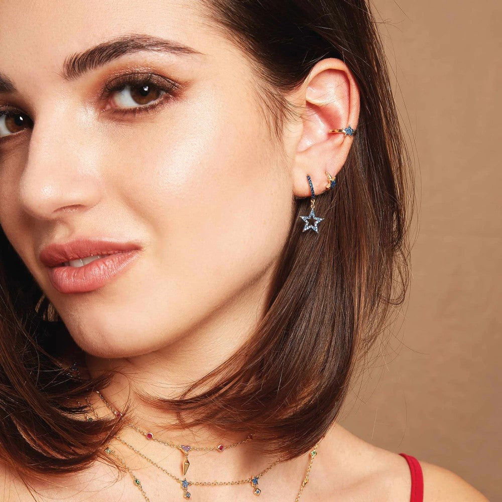 Earcuff Rue Des Mille Stella Zirconi Blu ORZ-EAR STE