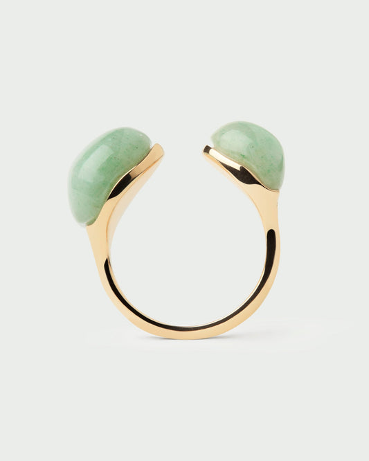 Anello PD PAOLA Green Aventurine Gravity Ring ANB1-D39