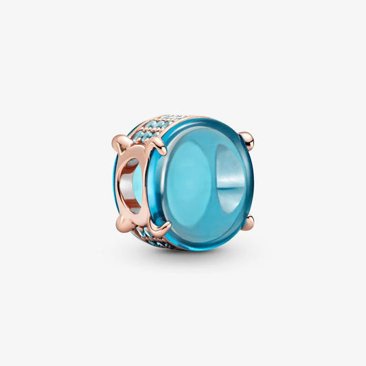 Pandora Charm with Blue Oval Cabochon Stone 789309C01