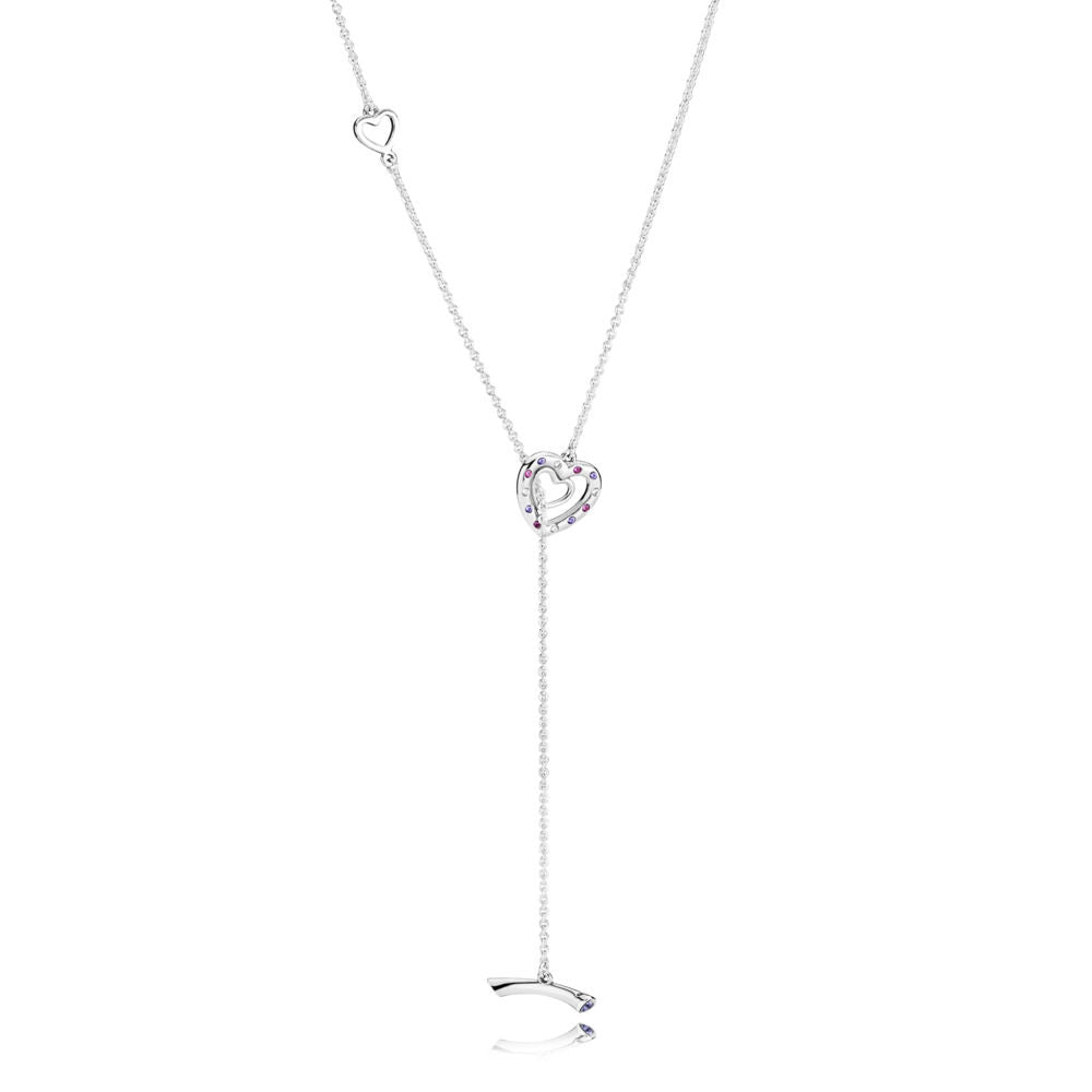 Collana Pandora Cuori Luminosi 397756nrpmx