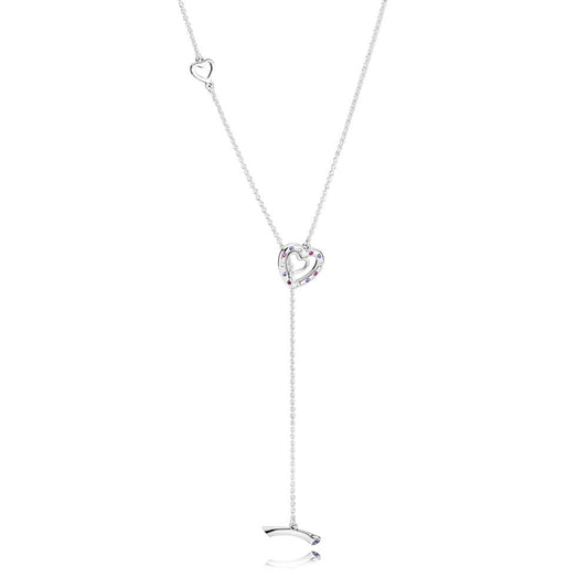 Collana Pandora Cuori Luminosi 397756nrpmx