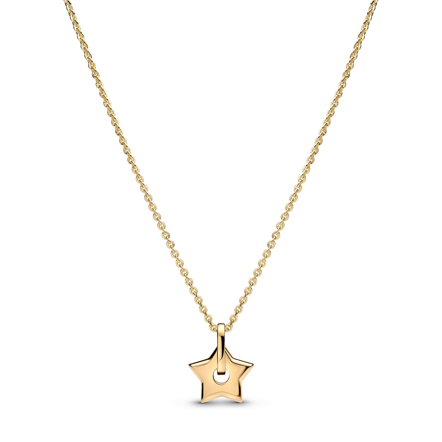 Collana Pandora Talisman Stella in oro 14k con pavé di diamanti creati in laboratorio - 354790C01