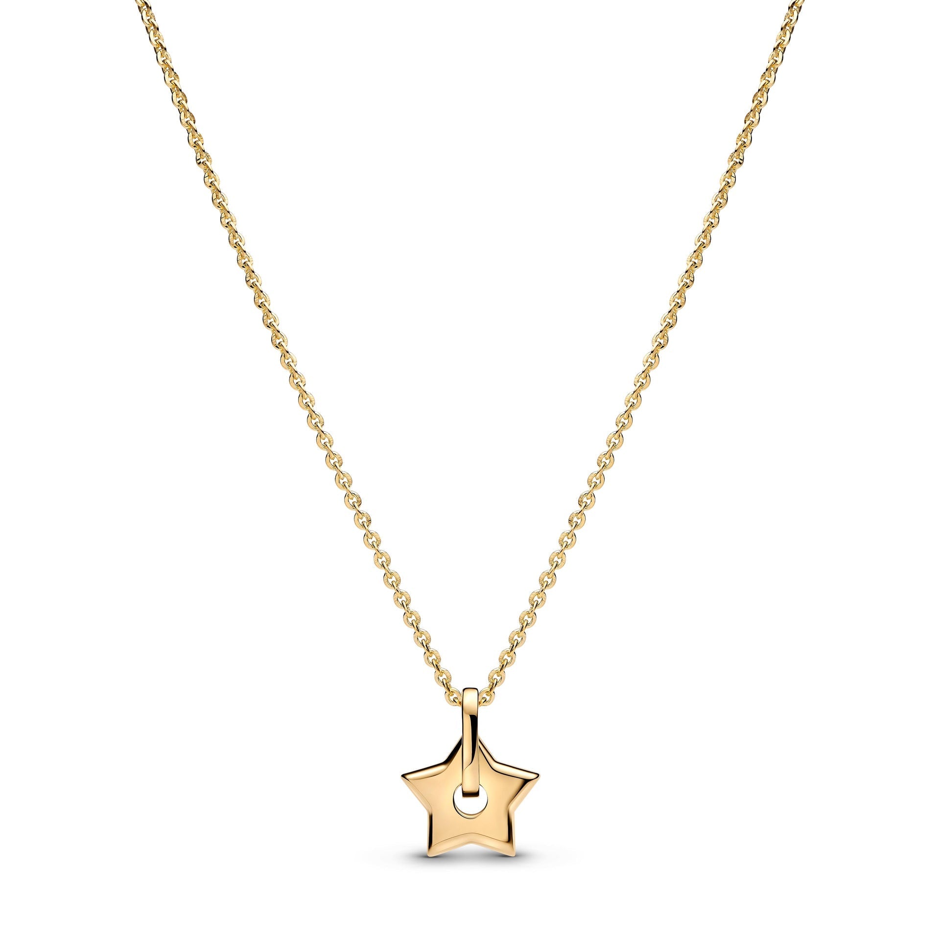 Collana Pandora Talisman Stella in oro 14k con pavé di diamanti creati in laboratorio - 354790C01