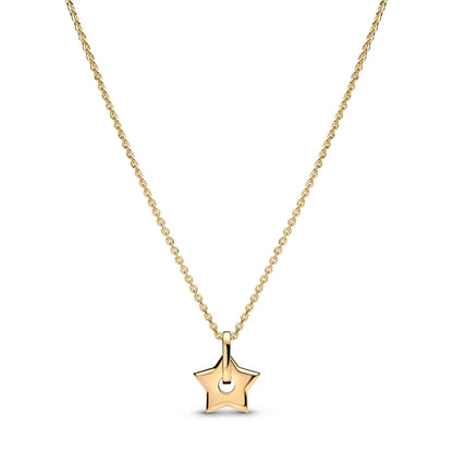 Collana Pandora Talisman Stella in oro 14k con pavé di diamanti creati in laboratorio - 354790C01