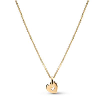 Collana Pandora Talisman Cuore in oro 14k con pavé di diamanti creati in laboratorio - 354791C01