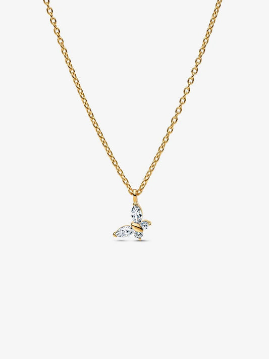 Collana Pandora con pendente Farfalla Placcatura in Oro 14k 364267C01