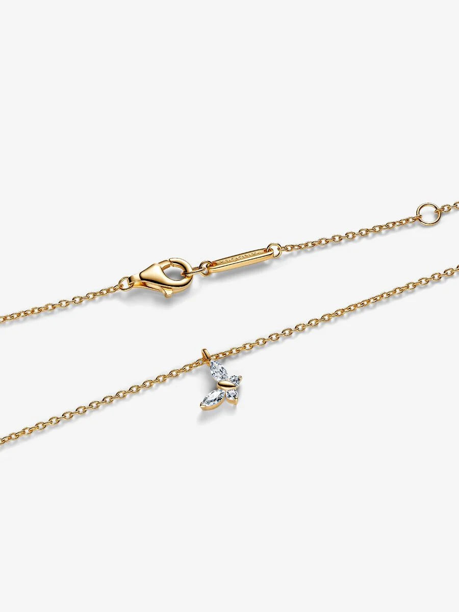 Collana Pandora con pendente Farfalla Placcatura in Oro 14k