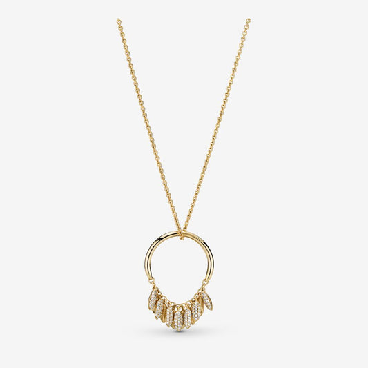Pandora Wheat Circle Necklace 367683CZ-60